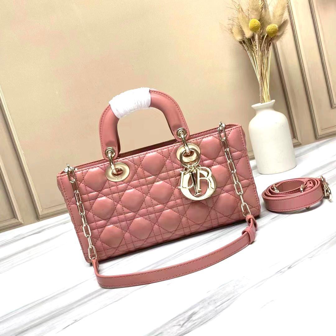 Dior Lady D-JOY Latte Cannage Lambskin Small Bag