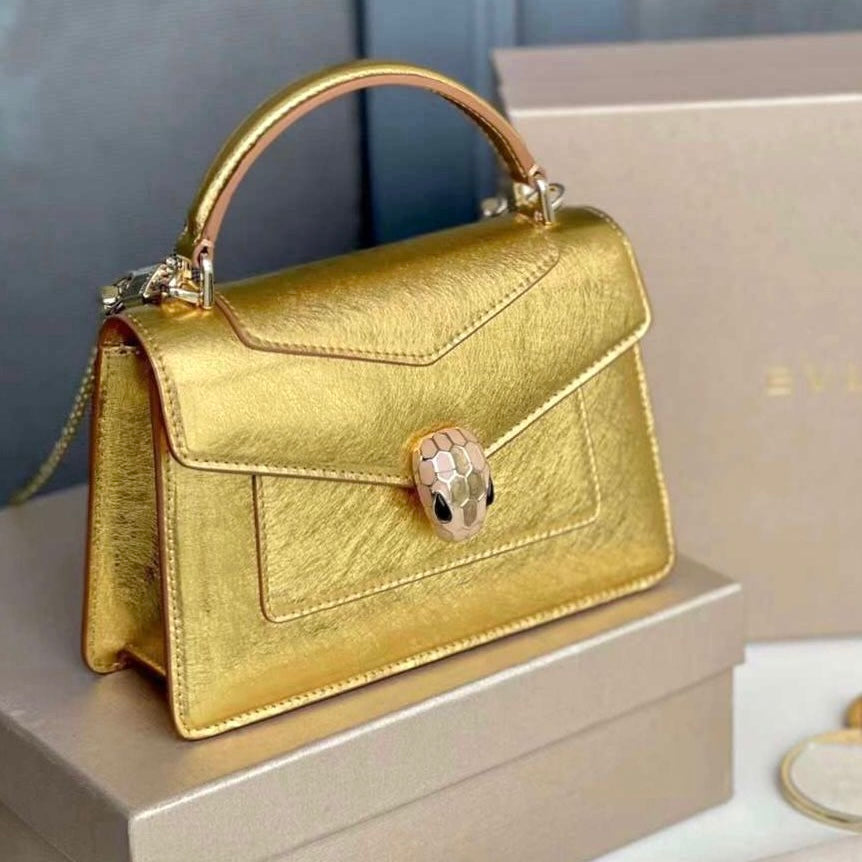 BVlgari Serpenti Forever Top Handel Calf Skin Bag