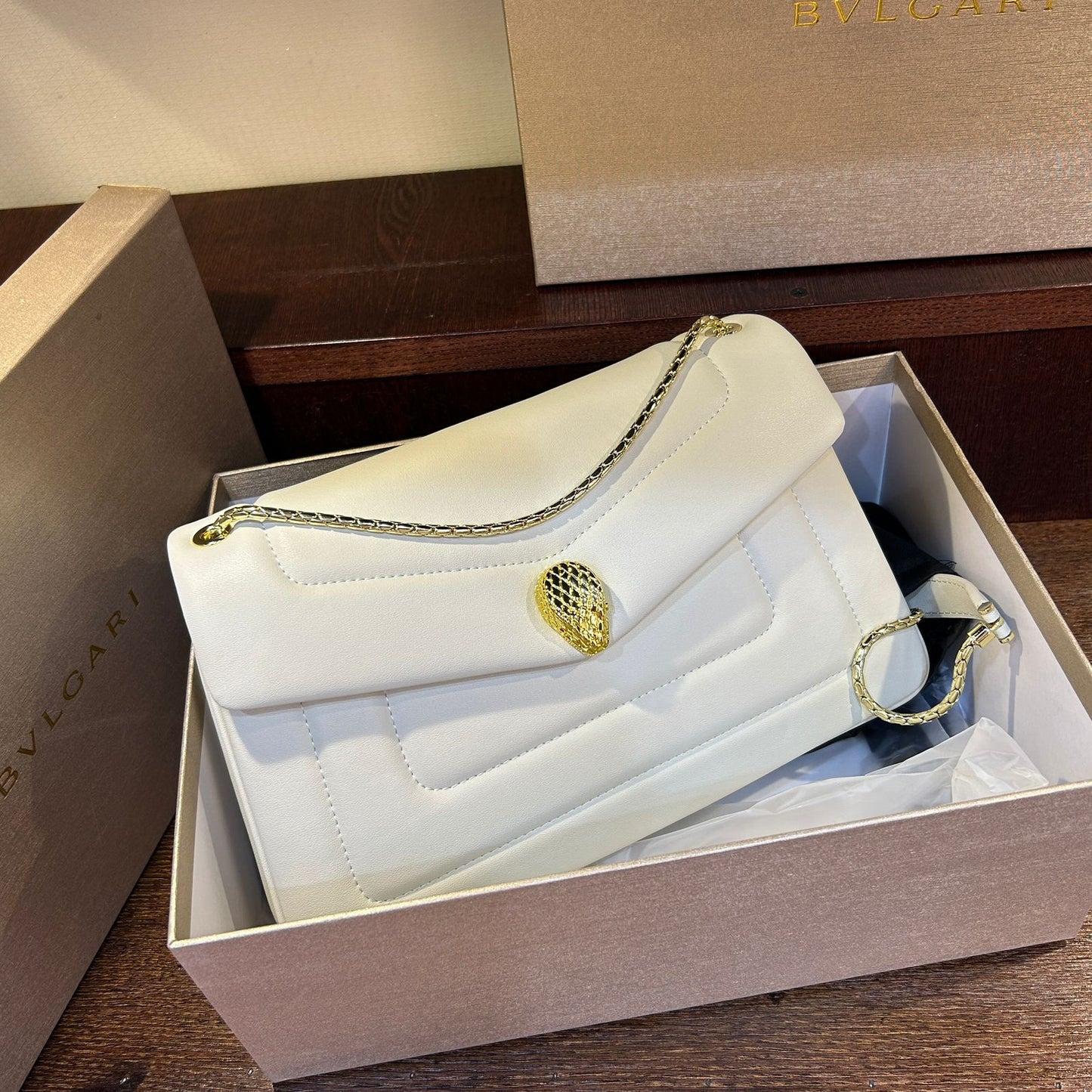 Bvlgari Serpenti Forever Wallet In Bag