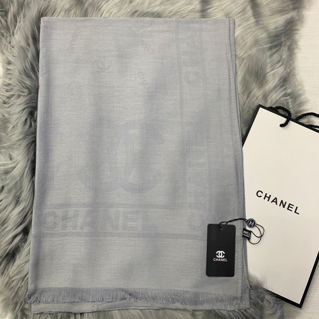 Chanel clearance grey scarf