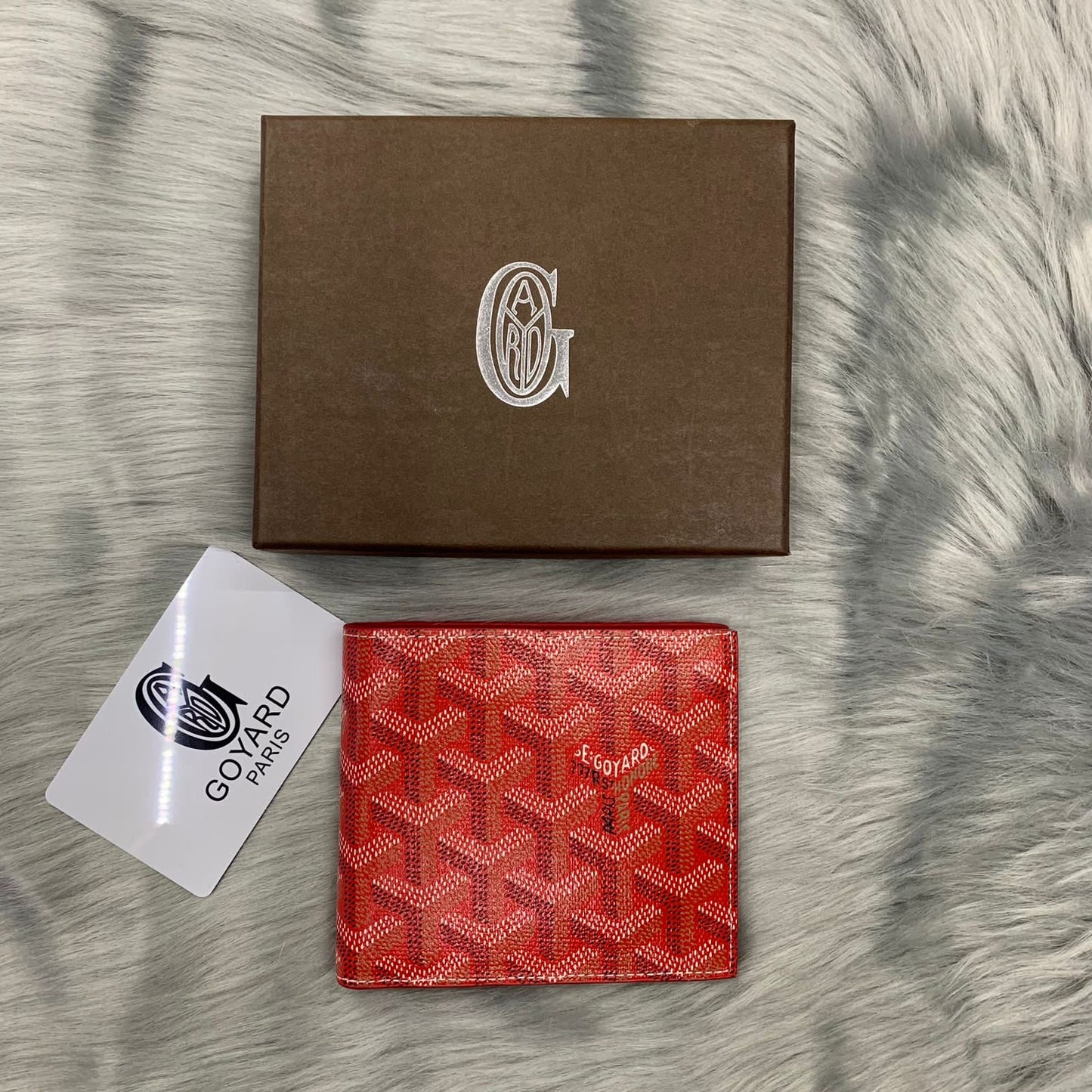 red goyard wallet