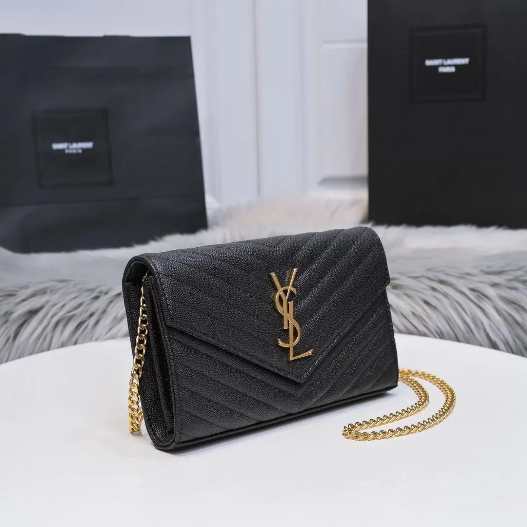 Ysl caviar discount leather chain bag